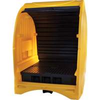 Palette contre les d&eacute;versements &agrave; couvercle dur pour 4 barils, 68,11" lo x 61,61" la x 83,07" h, Capacit&eacute; de charge 1433 lb M & M Nord Ouest Inc