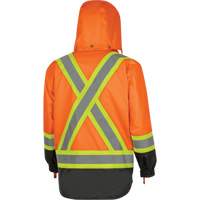 5056 Pioneer&reg; Yukon 7-in-1 Waterproof Winter Safety Parka, Polyester, Black/High Visibility Orange, X-Small M & M Nord Ouest Inc