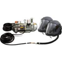 Syst&egrave;me de casque et de protection respiratoire &agrave; adduction d'air DEFENDER pour 2 travailleur M & M Nord Ouest Inc