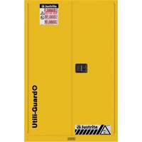 Utili-Guard+ Flammable Safety Cabinet, 45 gal., 2 Door, 43" W x 65" H x 22" D M & M Nord Ouest Inc