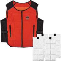 Chill-Its 6260 Lightweight Phase Change Cooling Vest with Rechargeable Packs, Small/Medium, Orange M & M Nord Ouest Inc
