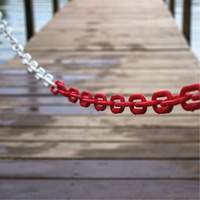 Chaîne de barri&egrave;re en plastique &agrave; deux couleurs, Vert/Blanc M & M Nord Ouest Inc