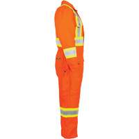 Salopette en canevas doubl&eacute;e haute visibilit&eacute;, Petit, Orange haute visibilit&eacute; M & M Nord Ouest Inc
