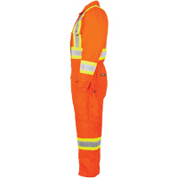 Salopette en canevas doubl&eacute;e haute visibilit&eacute;, Petit, Orange haute visibilit&eacute; M & M Nord Ouest Inc