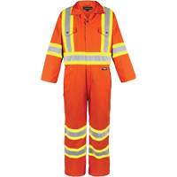 Combinaison non doubl&eacute;e haute visibilit&eacute;, Petit, Orange haute visibilit&eacute; M & M Nord Ouest Inc