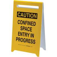 "Caution Confined Space Entry In Progress" Floor Sign, English M & M Nord Ouest Inc