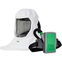 Respirateur T-Link avec casquette, tube de respiration, montage &agrave; la ceinture & APR motoris&eacute; PX5, Cagoule ample & visi&egrave;re, Pile Lithium-ion M & M Nord Ouest Inc