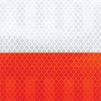High Intensity Grade Flexible Work Zone Sheeting 382VHIP, 5" W x 150' L, Orange and White M & M Nord Ouest Inc