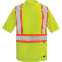 Viking&reg; Safety Bamboo Lined T-shirt, Polyester, Small, High Visibility Lime-Yellow M & M Nord Ouest Inc