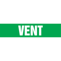 Marqueurs de tuyau "Vent", Autocollant, 4" h x 24" la, Blanc/vert M & M Nord Ouest Inc