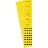 Marqueurs de tuyau avec espace vierge suivi du symbole °F , Autocollant, 2-1/4" h x 14" la, Noir sur jaune M & M Nord Ouest Inc