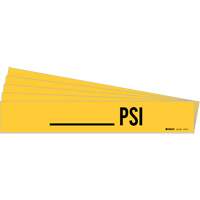 Marqueur de tuyau PSI, Autocollant, 2-1/4" h x 14" la, Noir sur jaune M & M Nord Ouest Inc