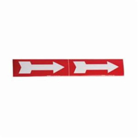Marqueurs de tuyau avec fl&egrave;ches, Autocollant, 2-1/4" h x 7" la, Blanc/rouge M & M Nord Ouest Inc
