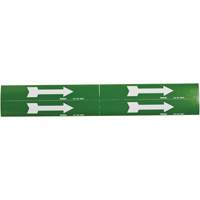 Marqueurs de tuyau avec fl&egrave;ches, Autocollant, 1-1/8" h x 7" la, Blanc/vert M & M Nord Ouest Inc