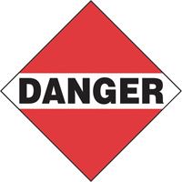 Plaque-étiquette TMD danger chargement commun, Carton SJ391 | M & M Nord Ouest Inc