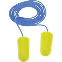 Bouchons d'oreilles n&eacute;on jaune E-A-Rsoft, Vrac - Sac en poly, Avec cordon M & M Nord Ouest Inc