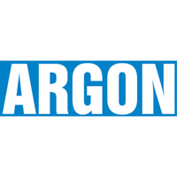 Marqueurs de tuyau "Argon", Autocollant, 2-1/2" h x 12" la, Blanc/bleu SQ430 | M & M Nord Ouest Inc