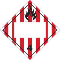 Flammable Solids TDG Placard, Adhesive Vinyl M & M Nord Ouest Inc