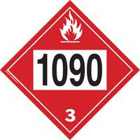 1090 Acetone Flammable Liquid TDG Placard, Plastic M & M Nord Ouest Inc