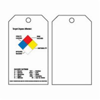 Self-Laminating Right-To-Know Tags, Polyester, 3" W x 5-3/4" H, English M & M Nord Ouest Inc