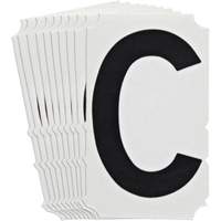 Quick-Align&reg; Individual Gothic Number and Letter Labels, C, 4" H, Black M & M Nord Ouest Inc