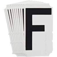 Quick-Align&reg; Individual Gothic Number and Letter Labels, F, 4" H, Black M & M Nord Ouest Inc