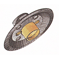 Meule rapide A24N, 6" x 1/4", Arbre 7/8", Oxyde d'aluminium, Type 27 M & M Nord Ouest Inc