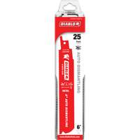 Reciprocating Blade for Auto Dismantling, Bi-Metal, 14-18 TPI, 6" L x 1" W M & M Nord Ouest Inc