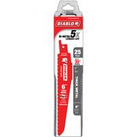 Reciprocating Blade for Thick Metal/Demolition, Bi-Metal, 8-10 TPI, 6" L M & M Nord Ouest Inc