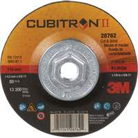 Cubitron II Quick Change Cut & Grind Wheel, 4-1/2" x 1/8", 5/8"-11 Arbor, Type 27, Ceramic M & M Nord Ouest Inc