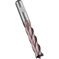Fraise &agrave; embout droit, 5 mm dia., 68 mm lo, 4 cannelures, 6 mm tige, Acier rapide au cobalt M & M Nord Ouest Inc