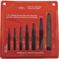 ISE-7 7-Piece Square Screw Extractor Set, For Screw Size 1/8" - 9/16" M & M Nord Ouest Inc