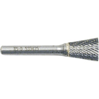 Inverted Cone Shape Burr, 3/8" Dia., 1/4" Shank, 3/8" Depth of Cut M & M Nord Ouest Inc