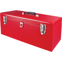 ATB100 Portable Tool Box with Metal Tool Tray, 8-3/4" D x 21" W x 9" H, Red TEP336 | M & M Nord Ouest Inc