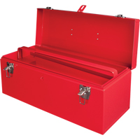 ATB100 Portable Tool Box with Metal Tool Tray, 8-3/4" D x 21" W x 9" H, Red M & M Nord Ouest Inc
