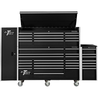 RX Series Side Cabinet, 3 Drawers, 19" W x 25" D x 61" H, Black M & M Nord Ouest Inc