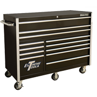 RX Series Rolling Tool Cabinet, 12 Drawers, 55" W x 25" D x 46" H, Black TEQ500 | M & M Nord Ouest Inc