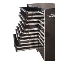 RX Series Rolling Tool Cabinet, 12 Drawers, 55" W x 25" D x 46" H, Black TEQ500 | M & M Nord Ouest Inc