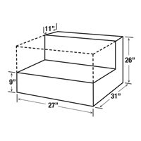 Steel Fuel Transfer Tank, Steel, 48 gal. Capacity, White M & M Nord Ouest Inc