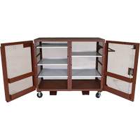 Mobile Mesh Cabinet, Steel, 49 Cubic Feet, Red M & M Nord Ouest Inc