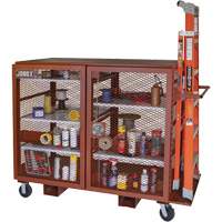 Mobile Mesh Cabinet, Steel, 49 Cubic Feet, Red M & M Nord Ouest Inc