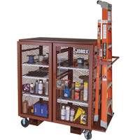 Mobile Mesh Cabinet, Steel, 37 Cubic Feet, Red TEQ806 | M & M Nord Ouest Inc
