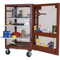 Armoire mobile en treillis, Acier, 22 pi³, Rouge M & M Nord Ouest Inc