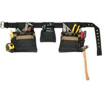 Deluxe Tool Belt Combo, Polyester, Black M & M Nord Ouest Inc