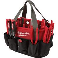 Sac ovale utilitaire, Nylon balistique, 24 pochettes, Noir/Rouge M & M Nord Ouest Inc
