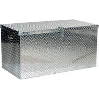 Boîte à outils portative en tôle larmée d'aluminium, 25-1/16" P x 49-1/4" la x 24" h, Argent TER037 | M & M Nord Ouest Inc