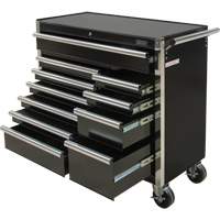 Industrial Tool Cart, 11 Drawers, 41" W x 18-3/4" D x 39-1/3" H, Black M & M Nord Ouest Inc