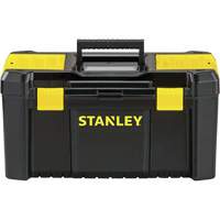 Essential&reg; Tool Box with Tray, 19" W x 9-7/8" D x 9-3/4" H, Black/Yellow M & M Nord Ouest Inc