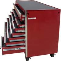 Industrial Tool Cart, 12 Drawers, 56" W x 24-1/2" D x 38-1/8" H, Red M & M Nord Ouest Inc