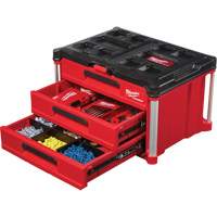 Packout 3-Drawer Tool Box, 16-1/3" x 14-1/3" x 22-1/5", Black/Red M & M Nord Ouest Inc